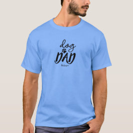 Hunde Vater individuelle Name Geschenk T-Shirt