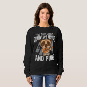Hunde Vater Mops Vater Hundebesitzer Sweatshirt (Vorne ganz)
