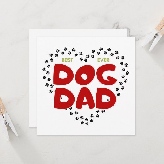 Hunde-Vater, Niedlicher bester Ever Hund-Vater Karte (Vorderseite/Rückseite Beispiel)