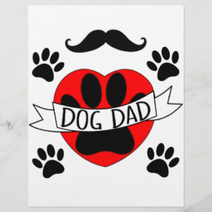 Hunde Vater Paw und Rotes Herz Zeichnend