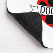 Hunde Vater Paw und Rotes Herz Zeichnend Mousepad (Ecke)
