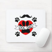 Hunde Vater Paw und Rotes Herz Zeichnend Mousepad (Mit Mouse)