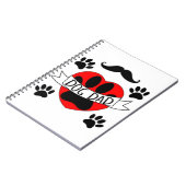 Hunde Vater Paw und Rotes Herz Zeichnend Notizblock (Linke Seite)