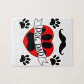 Hunde Vater Paw und Rotes Herz Zeichnend Puzzle (Horizontal)