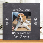 Hunde Vater Personalisiert Haustier Foto Rustikale Fotoplatte<br><div class="desc">"Bester Vater je ~ Happy Vaters Day!" ! Dieser Vatertag gibt deinem Lieblingshunddad eine niedliche personalisierte Foto-Hundehundehundedad-Plakette von seinem besten Freund. Personalisieren Sie mit dem Namen und dem Lieblings-Foto des Hundes. Besuchen Sie unsere Kollektion für die besten Hundeliebhaber väterliche Tagesgeschenke und personalisierten Hundagevater Geschenke. Diese Hundedärmertafel wird ein Liebling aller...</div>