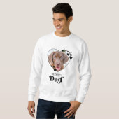 Hunde VATER Personalisiert Herzstück Hund Lover Fo Sweatshirt (Vorne ganz)