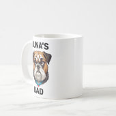 Hunde Vater, Personalisierter Hund Foto Weihnachts Kaffeetasse (Vorderseite Links)