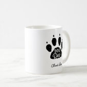 Hunde Vater Pfoten Drucken Personalisierter Name u Kaffeetasse (VorderseiteRechts)
