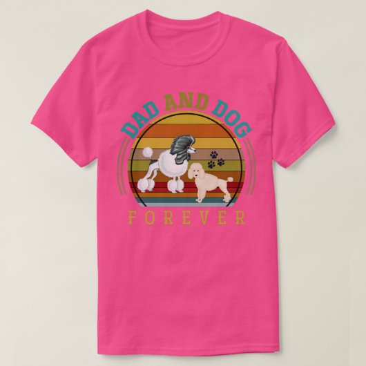 Hunde Vater Poodle Men Gefallen Tierfutter T-Shirt (Design vorne)