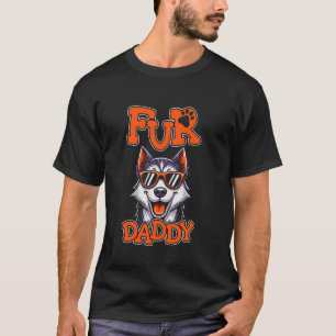 Hunde-Vater - Rasse Haustier Sibirischer Husky Fel T-Shirt