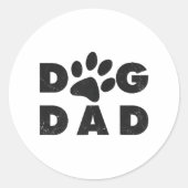 Hunde-Vater Runder Aufkleber (Vorderseite)