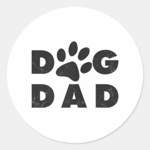 Hunde-Vater Runder Aufkleber