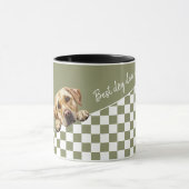 Hunde Vater Sage Olive Yellow Labrador Custom Tasse (Zentrum)