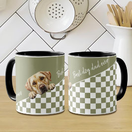 Hunde Vater Sage Olive Yellow Labrador Custom Tasse