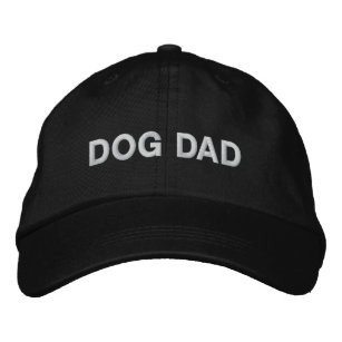 Hunde Vater Schwarz-weißer, benutzerdefinierter Te Bestickte Baseballkappe