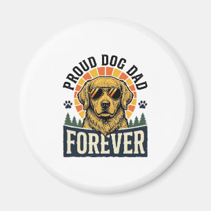 Hunde-Vater-Shirt Vintage Golden Retriever Retro-D Magnet