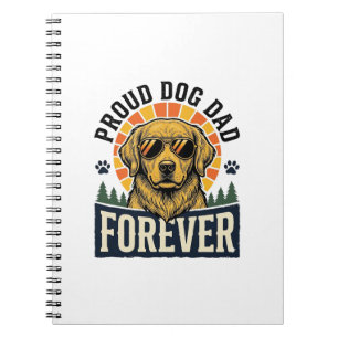 Hunde-Vater-Shirt Vintage Golden Retriever Retro-D Notizblock