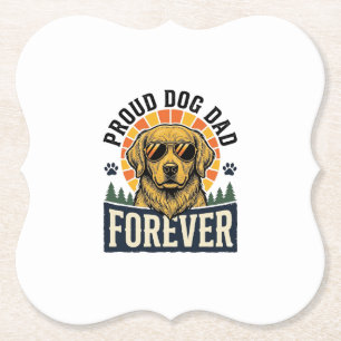 Hunde-Vater-Shirt Vintage Golden Retriever Retro-D Untersetzer