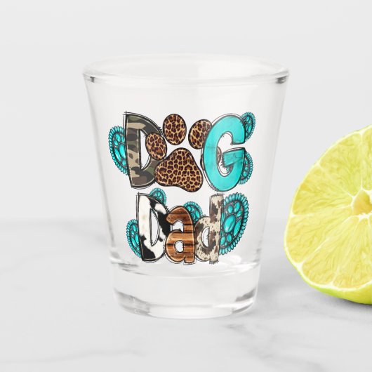 Hunde Vater Shotglas Schnapsglas (Vorderseite)