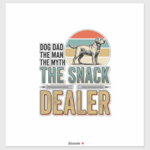 Hunde-Vater Snack-Händler Vintage Hunde Liebhaber Aufkleber