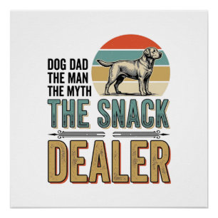 Hunde-Vater Snack-Händler Vintage Hunde Liebhaber  Poster