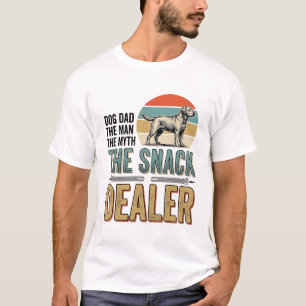 Hunde-Vater Snack-Händler Vintage Hunde-Liebhaber- T-Shirt