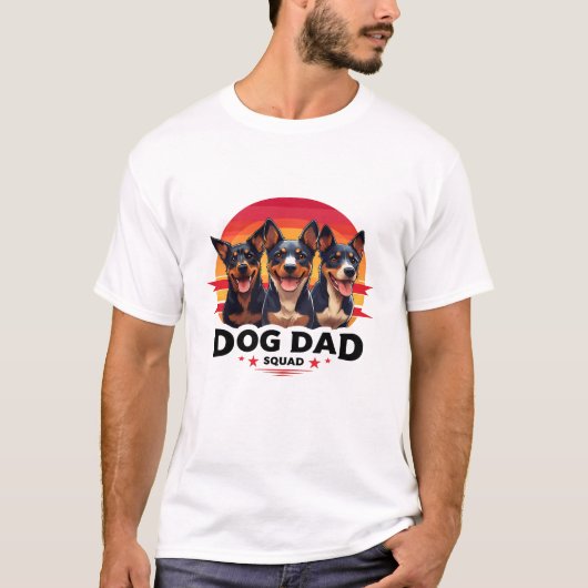 Hunde Vater Squad T-Shirt (Vorderseite)