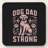Hunde Vater Strong Dog Vater Getränkeuntersetzer (Vorderseite)