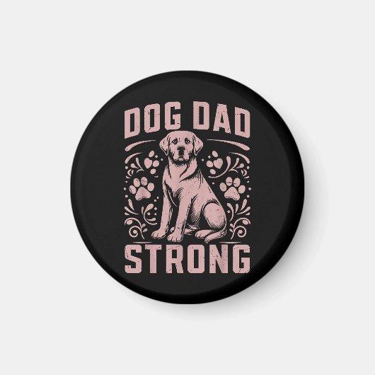 Hunde Vater Strong Dog Vater Magnet (Vorne)