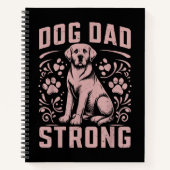 Hunde Vater Strong Dog Vater Notizblock (Vorderseite)