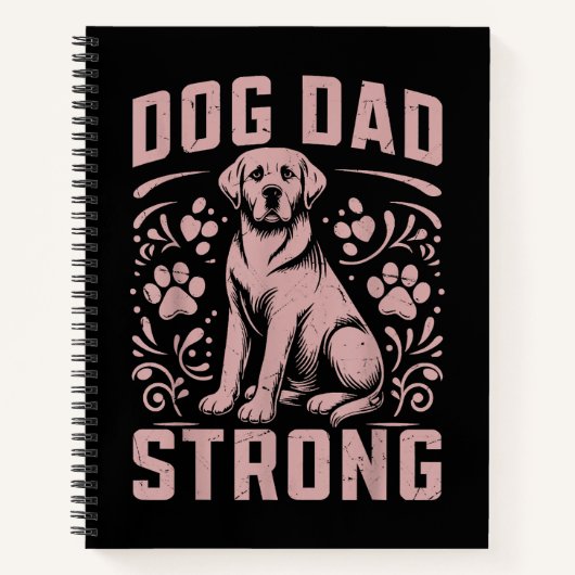 Hunde Vater Strong Dog Vater Notizblock (Vorderseite)