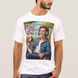 Hunde Vater T - Shirt - Ich höre nur meinem Hund z