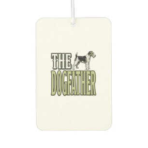 Hunde-Vater-Terrier Vintage-Gravur-Shirt-Design_ Autolufterfrischer