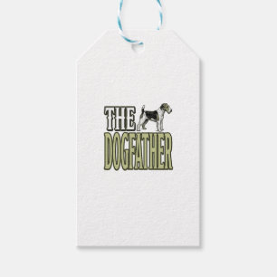 Hunde-Vater-Terrier Vintage-Gravur-Shirt-Design_ Geschenkanhänger