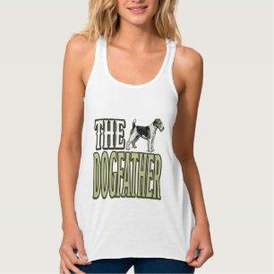 Hunde-Vater-Terrier-Vintage-Stickerei-Shirt-Design Tank Top