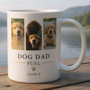 Hunde-Vater-Tier-Foto-Collage-Vorlage Sagt Modern Kaffeetasse