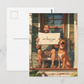 Hunde Vater und sein Hund Postkarte (Vorne/Hinten)