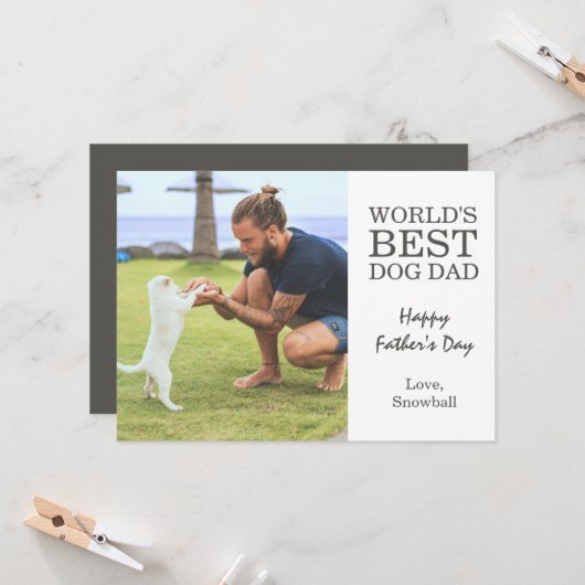 Hunde-Vater | Vatertag-Foto Karte (Vorderseite/Rückseite Beispiel)