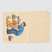 Hunde Vater Vatertag Golfhandtuch (Horizontal)