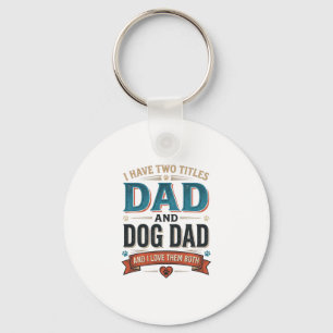 Hunde-Vater Vintage-Stich-T-Shirt-Design_1 Schlüsselanhänger