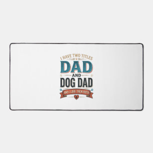 Hunde-Vater Vintage-Stich-T-Shirt-Design_1 Schreibtischunterlage