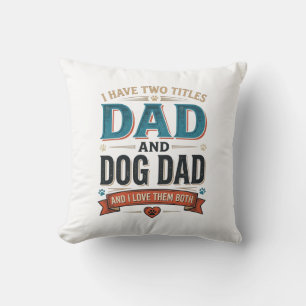 Hunde-Vater Vintage-Stickerei T-Shirt Design_1 Kissen