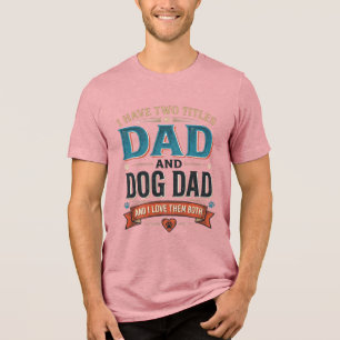 Hunde-Vater Vintage-Stickerei T-Shirt Design_1 Tri-Blend Shirt