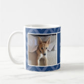 Hunde Vater Wir/I Liebe Sie Custom Foto Blue Tasse (Links)