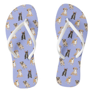 Hunde Vector nahtloses Muster Badesandalen