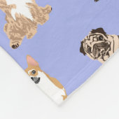 Hunde Vector nahtloses Muster Fleecedecke (Ecke)