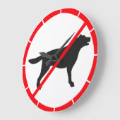 Hunde verboten! große wanduhr (Winkel)