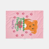 Hunde Verlass Pawprints Fleecedecke (Vorderseite (Horizontal))