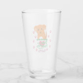 Hunde Verlass Pawprints Glas (Rückseite)