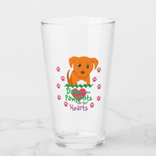 Hunde Verlass Pawprints Glas